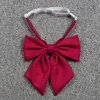 Japanese School JK Uniform Bow Tie For Girls Wine Red Butterfly Cravat School Sailor Suit Uniform Accessories Flowers Tie 3