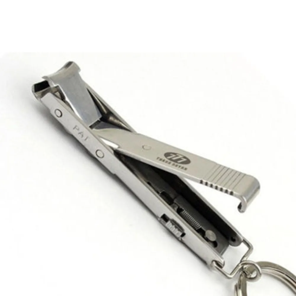 EDC Ultra-thin Foldable Hand Finger Toe Nail Clippers Cutter Trimmer Stainless Steel Keychain Wholesale
