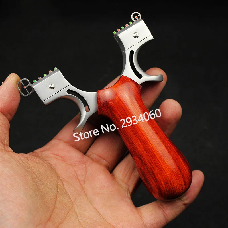 Slingshot Stainless Steel Catapult Wood Handle Powerful Rubber Band Outdoor Hunting Games slingshot accessories