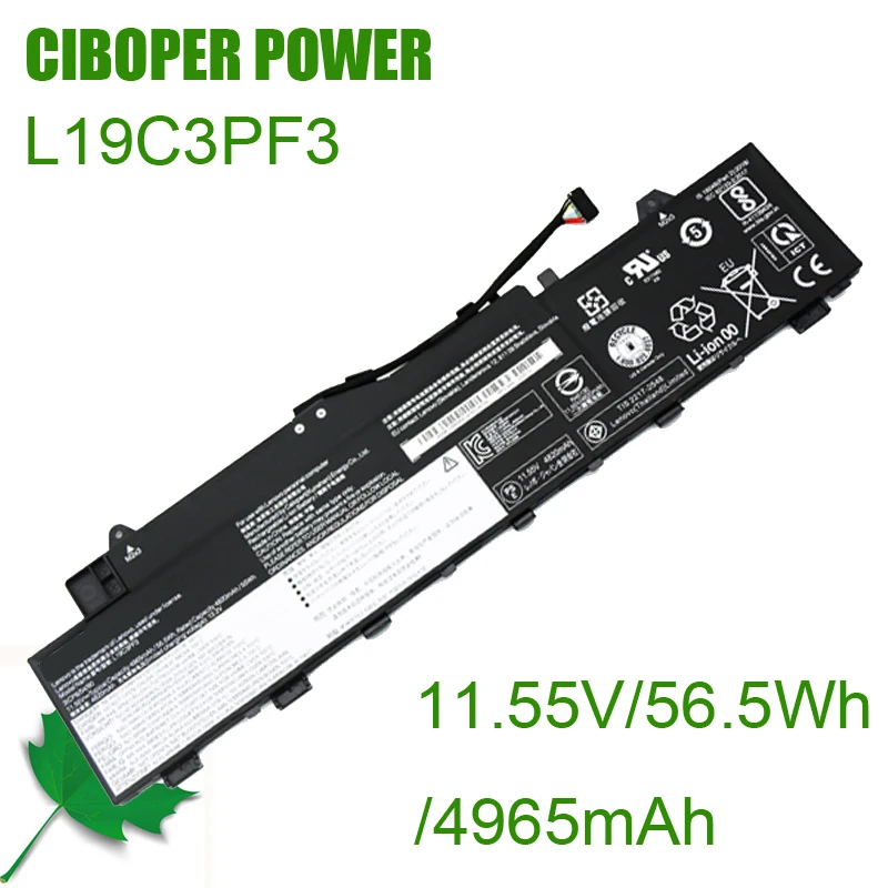 

CP Genuine Laptop Battery L19C3PF3 11.55V/56.5Wh/4965mAh For AIR-14IIL/ARE Air14 2020/2021 Slim 5-14IIL0 L19M3PF3 F4 L19L3PF7