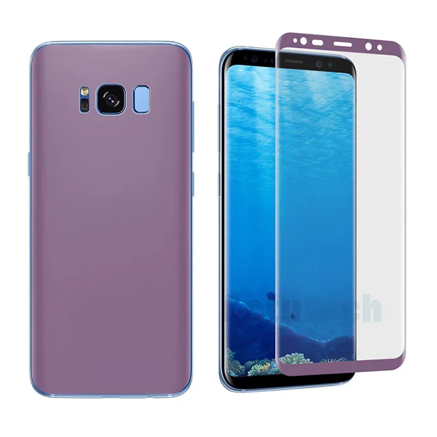 2 шт Передняя и задняя защитная пленка с цветным покрытием для samsung Galaxy S8 S9 Plus, мягкая ПЭТ пленка для S10 S10e, не стекло