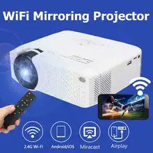 Светодиодный мини-проектор D40W видео HDMI проектор для домашнего кинотеатра 1600 люмен поддержка HD Беспроводная синхронизация дисплей для смартфона