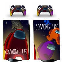 Mong us estilo ps5 edição digital adesivo de pele para playstation 5 console & 2 controladores decalque vinil peles protetoras estilo 2