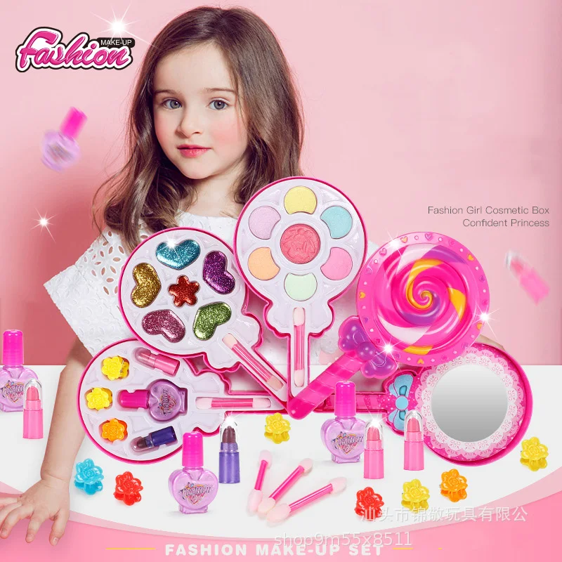 1PCS Kit de Maquillage Enfant Boîte Cosmétique Lavable Palette Eyeshadow  pour Enfants Filles