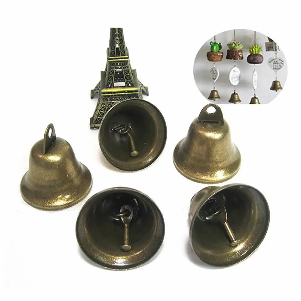 10Pcs 38Mm Brass Christmas Decor Vintage Bronze Jingle Bells Per Pet Training Pendant Hanging Festival Party Making Wind Chimes