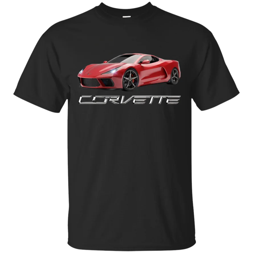 2020 Chevrolet Corvette C8 Автомобильная футболка черная темно-синяя спортивная мужская и
