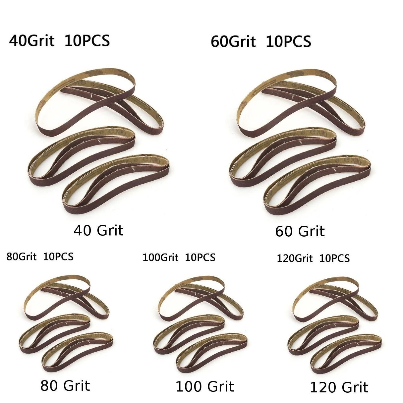 520x20mm Sanding Belts Pneumatic Abrasive 40/60/80/100/120 Grit Supplies