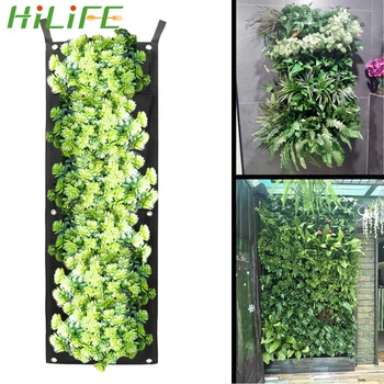 

HILIFE 7 Pocket Garden Planter Flower Pots Wall-Mounted Vertical Hanging Growing Bag Flowerpot Bag Vegetable Plant Grow Bag