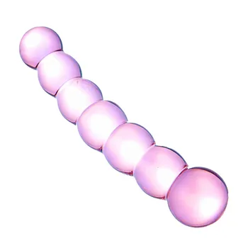 Pyrex Glass 8 Anal Beads Butt Plug Big Ball Large Crystal Dildo Penis Artificial Dick Gay Masturbate Adult Sex Toy For Women men 5