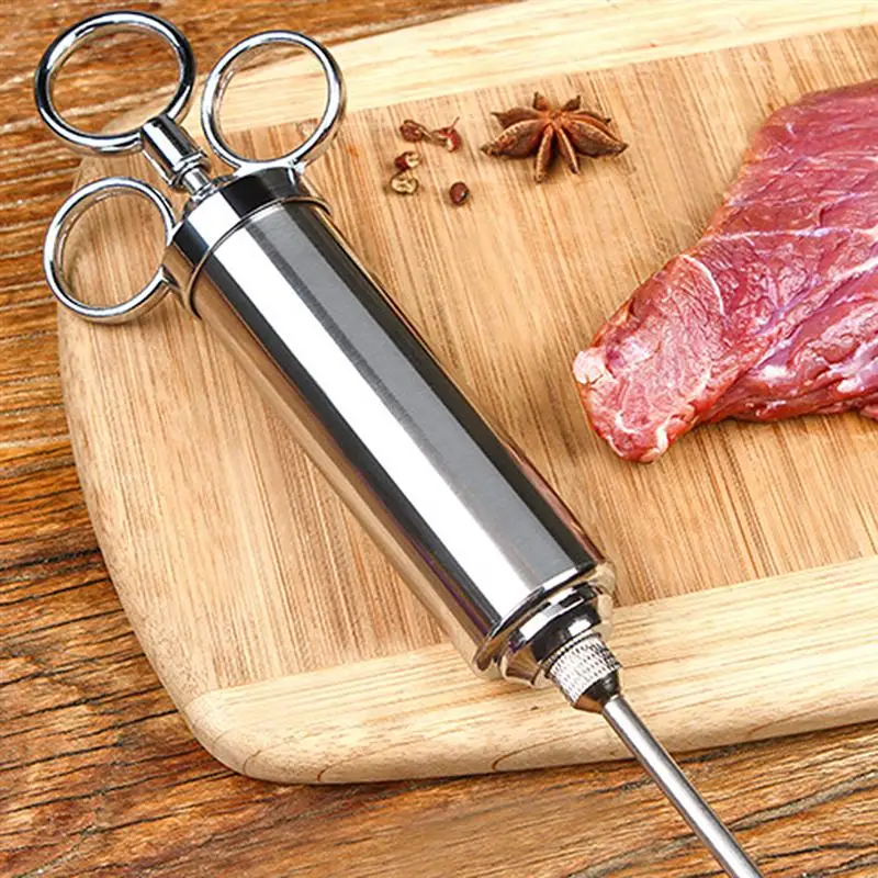 Сплав инжектор для мяса индейки из нержавеющей стали маринад мясо шприц соус Цилиндр Со Сменные иглы