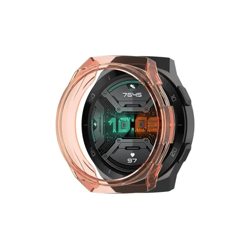 TPU Slim Smart Watch Protective Case Cover For HUAWEI Watch GT 2e Smart Watch Transparent Anti-fall Multi-color Protective Frame