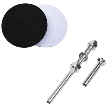 

2 Set Accessories: 1 Set 24Pcs Threaded Stud and Stemball Swage Fitting & 1 Set 5 Inch Sandpaper Tray Sponge Pad 125MM