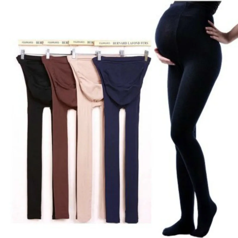 

Autumn Winter Solid High Quality Pregnancy Leggings Adjustable High Elastic Leggings Pregnant Black Grey Blue Skin Color Legging