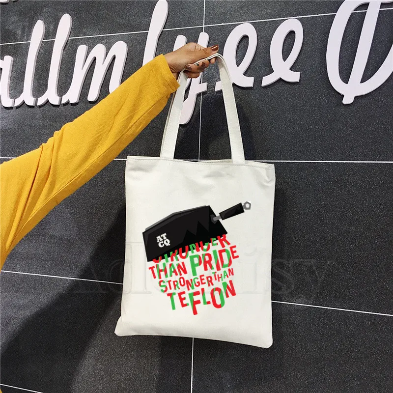 

A Tribe Called Quest Can I Kick It ATCQ Canvas Bag Casual Large Hand Bags for Women Ladies Shopping Handbag Large Capacity Bag