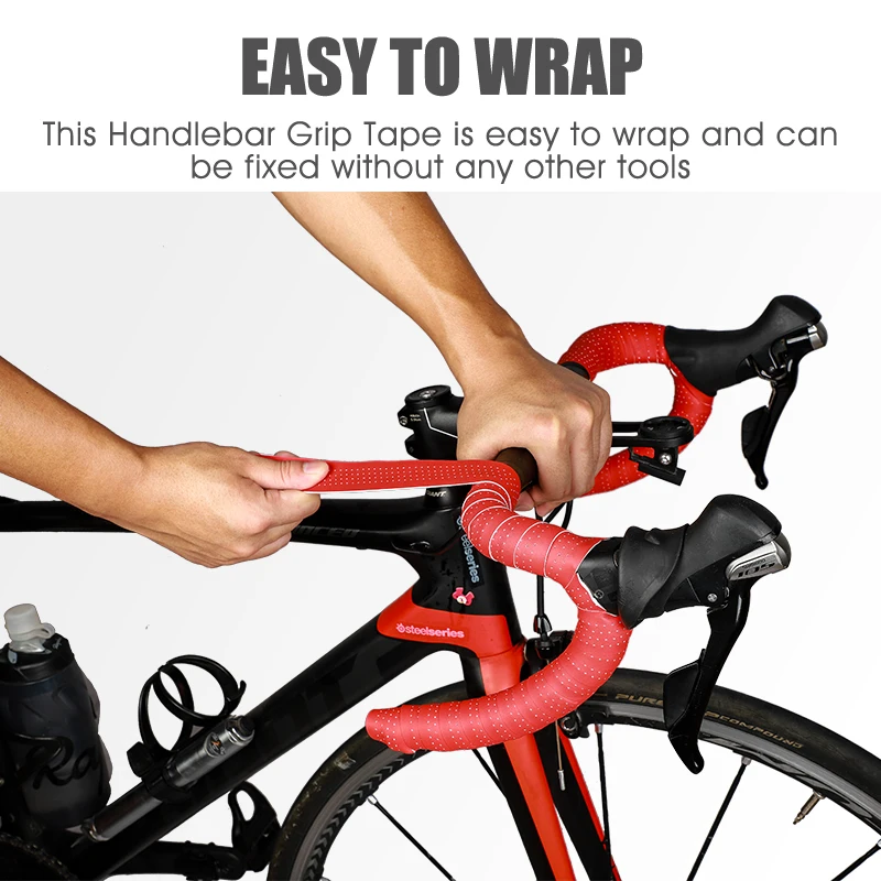 Bike Handlebar Tape Bike Handlebar Tape Anti-slip EVA Bar Tape With 2 Bar Plugs Bike Accessories Racing Cycling Hand Wrap