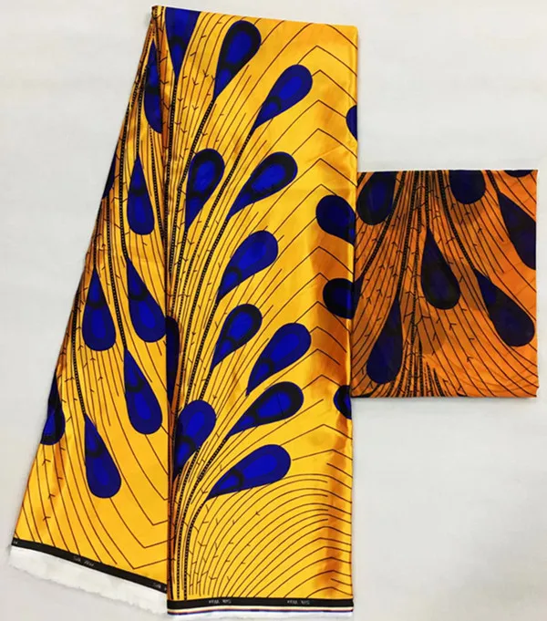 Африканская шелковая восковая ткань атласная шелковая ткань Анкара ткань африканская ткань 2+ 4 ярдов шифоновая ткань Африканский Воск Дубай кружевная MO-N1