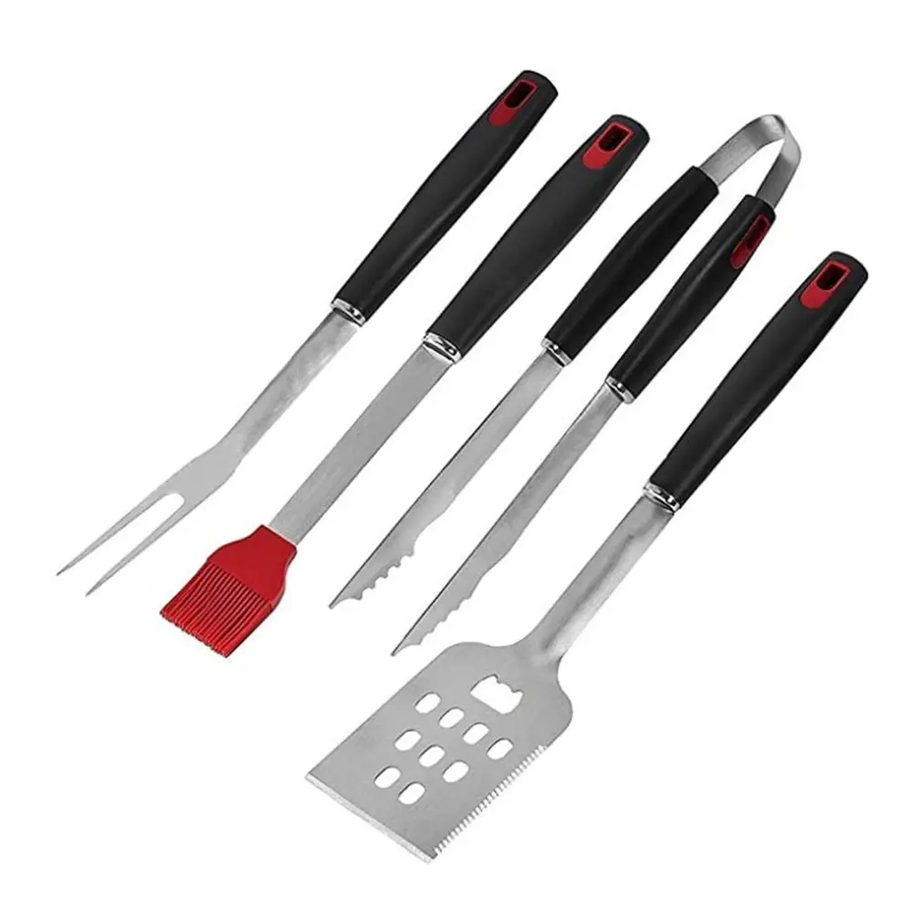 

4pcs Set Home Barbecue Grill Tool Set Stainless Steel Barbecue Grill Accessories Utensils Kit In Portable Case