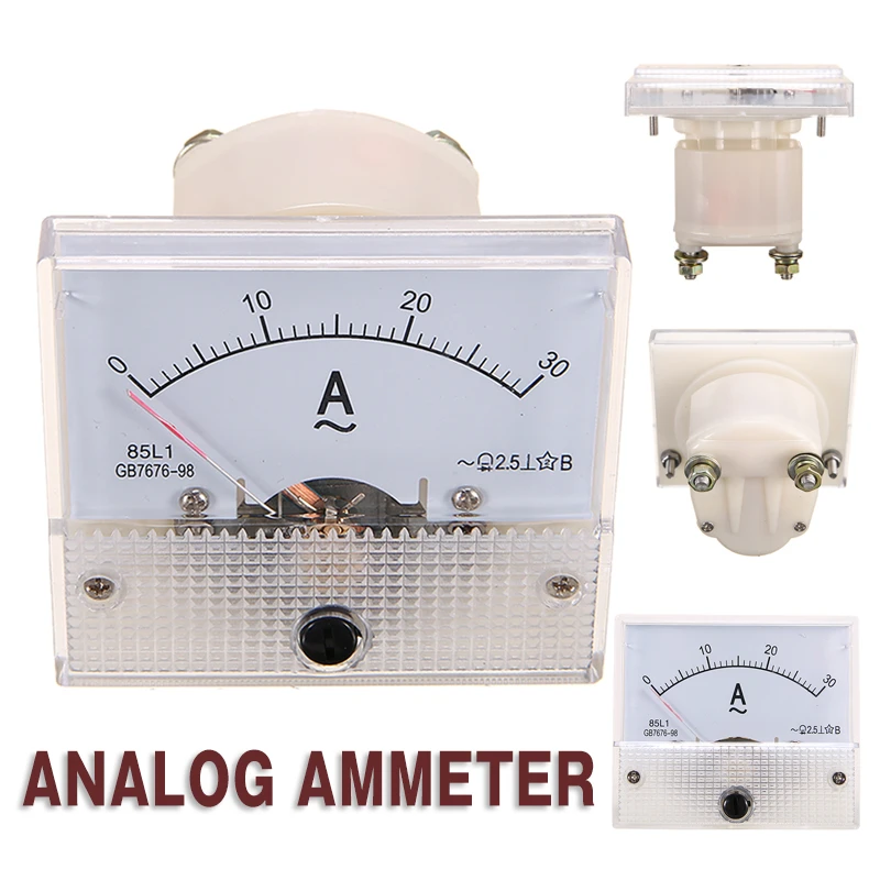 DC 30A Analog Ammeter Panel AMP Current Meter 030A DC Doesnt Need