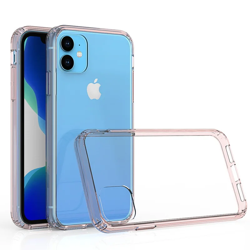 Для iphone 11 Pro max 5,8 6,1 6,5 дюймов Чехол прозрачный защитный чехол для телефона мягкий ТПУ+ жесткий пластиковый чехол для iphone 11 чехлы
