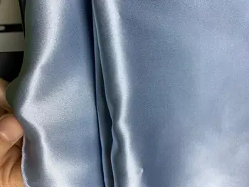

Pure silk fabric 114cm x 100cm dark Dusty blue-Grey color 100% silk fabric, 19mm weight, High quality silk