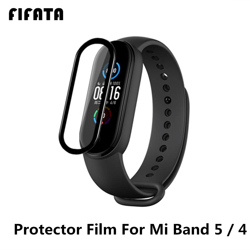 Защитная пленка для экрана FIFATA Xiaomi Band 5 и 4 полное покрытие HD устойчивое к