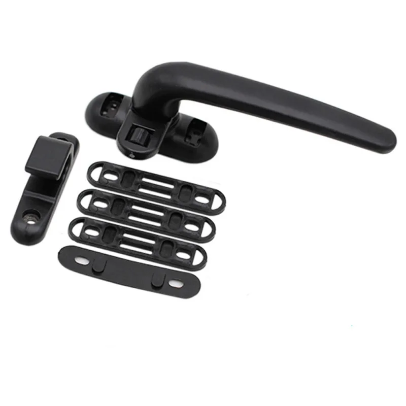 

Black Handles Thickened old fashioned Aluminum Alloy 7-handle buckle lock for inside and outside swing doors and windows