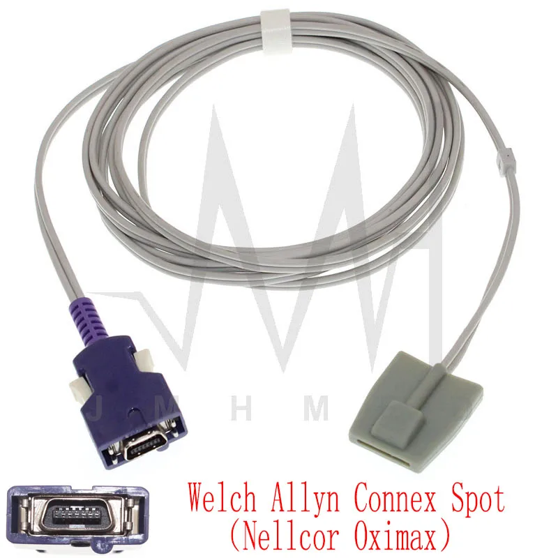 Nellcor Oximax for Pulse Oxygen Sensor of Welch Allyn Connex Spot Monitor 14pin 3m Oximetry Probe Cable Adult/Child/Neonate | Красота и