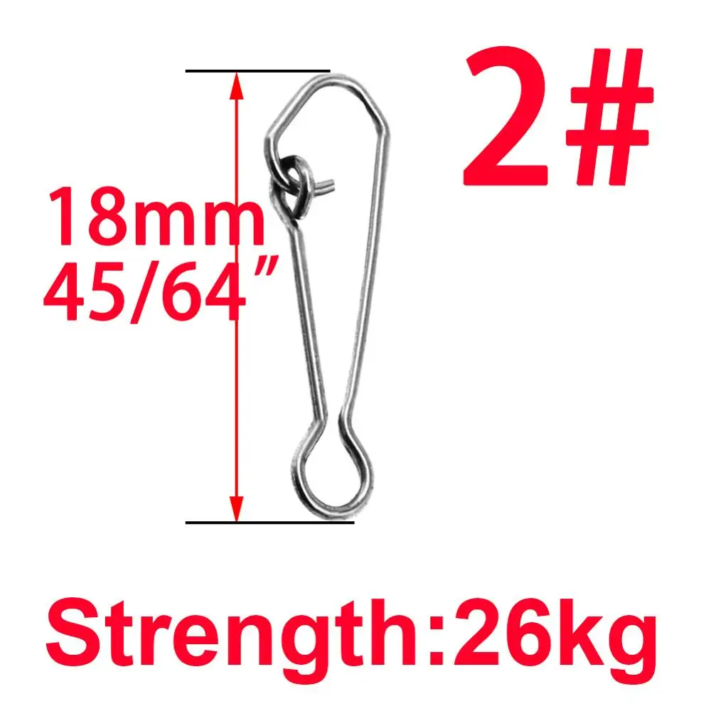 size 2 Simpleyi, 100 шт., рыболовные Вертлюги, вращающиеся кольца, блокирующий крючок, приманка, рыболовный крючок, защелкивающиеся Вертлюги, соединитель, снасть, держатель для приманки - Цвет: size 2