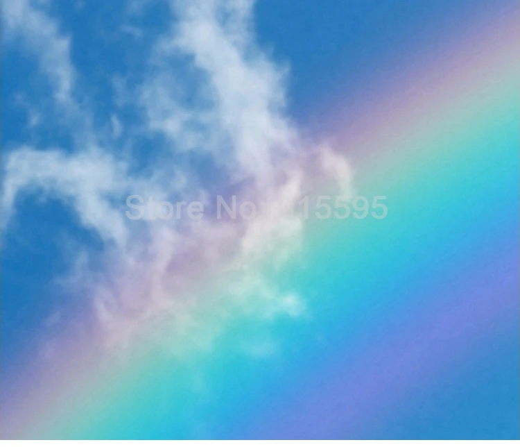 Custom 3D Wallpaper Murals Blue Sky White Clouds Rainbow Photo Mural Living Room Bedroom Interior Ceiling Decorative Wall Paper