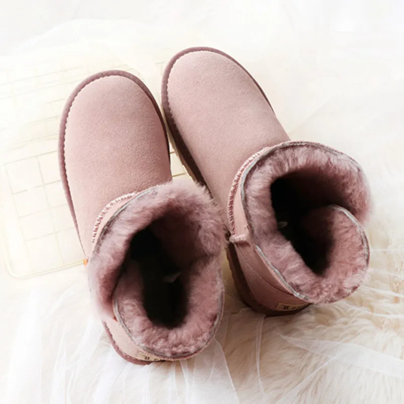 Najtaniej Kostki buty z prawdziwej skóry kobiet darmowe wysyłki hurtowych australia klasyczne antypoślizgowe gumowe buty na zewnątrz śnieg czarny duży rozmiar 43