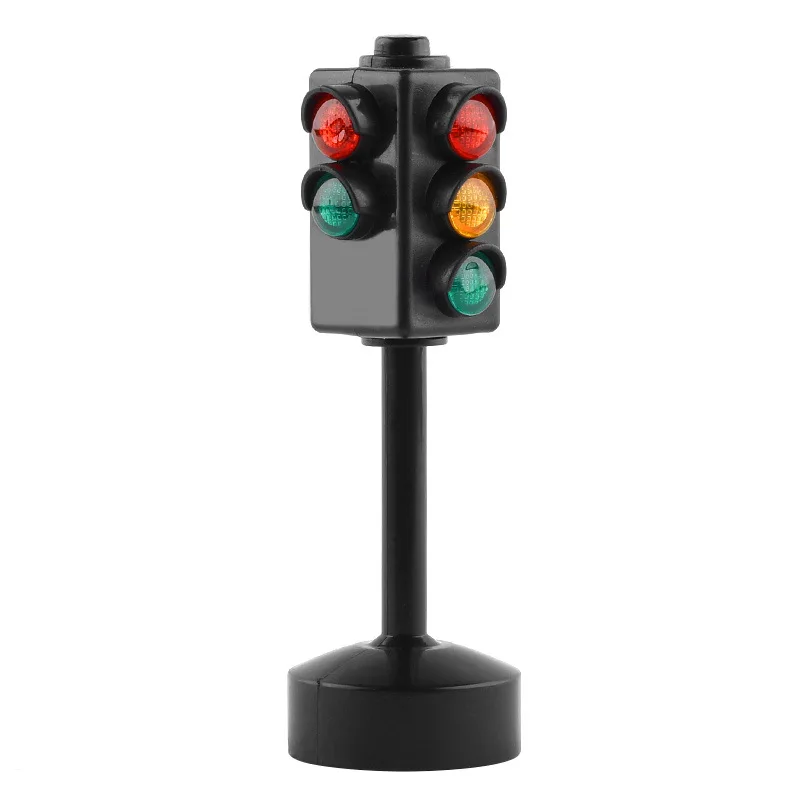 

Mini Traffic Signs Road Light Block with LED Children Traffic Safe Education Learning Montessori Train Car Toys Birthdays Gifts