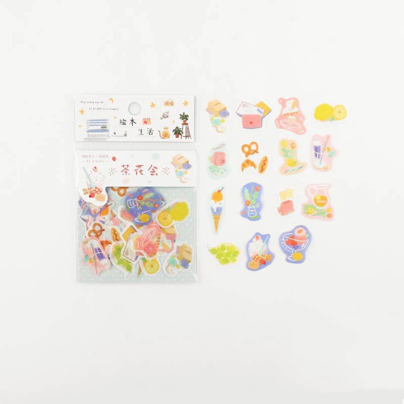 Мохамм 45 шт. картина Книга жизнь серии Kawaii милый мультфильм животных жизнь васи маскировки стикеры Скрапбукинг Девушка школьные принадлежности - Цвет: F