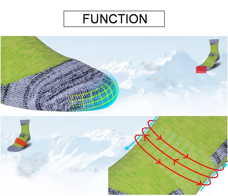 3 пар/лот, зимние теплые лыжные носки для мужчин и женщин, спортивные носки для сноубординга, Термо носки для велоспорта, треккинга, пешего туризма