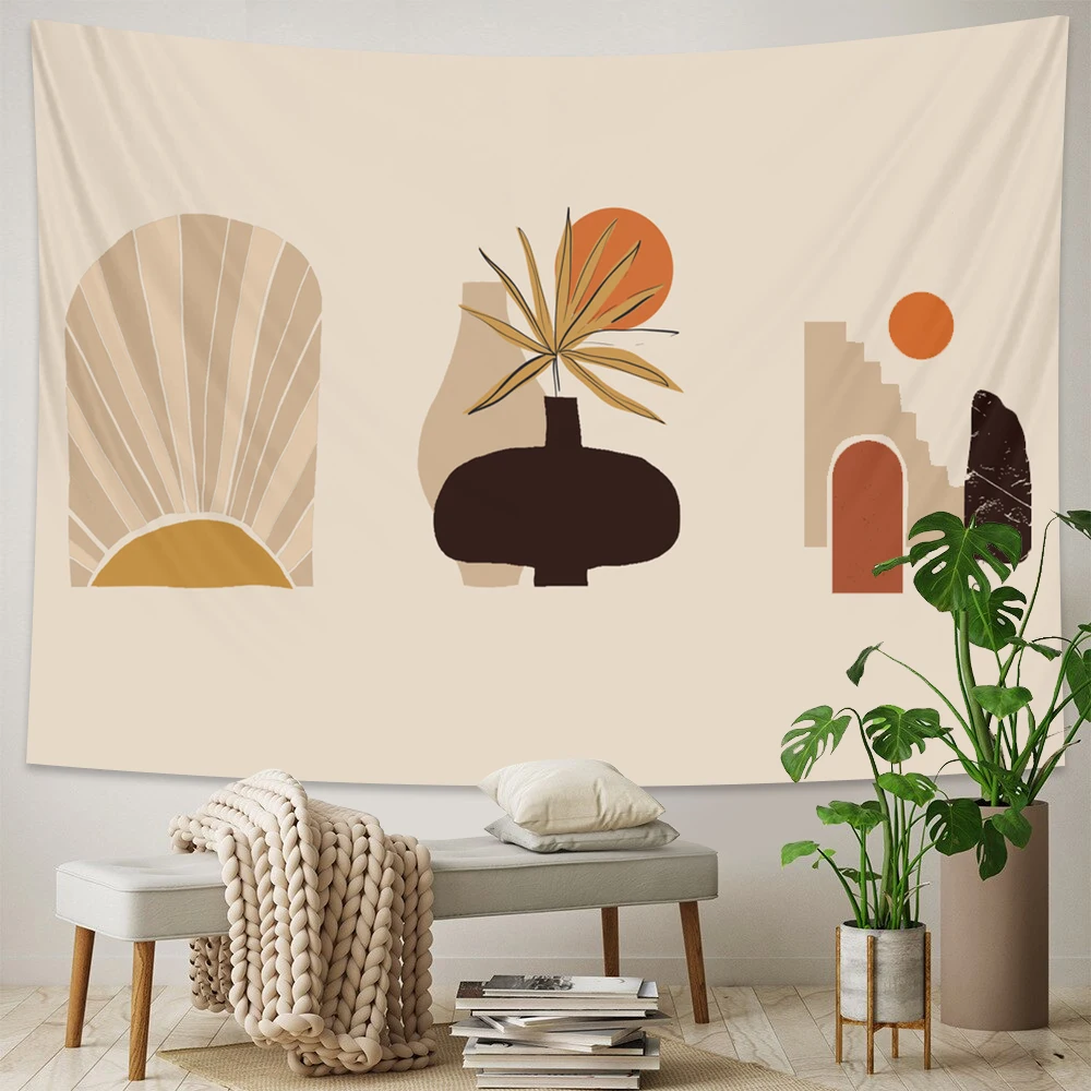 Tapestry Decor Simple fresh wall tapestry Hippie bedroom home decoration tapestry Bohemian decorative Yoga mattress sheet