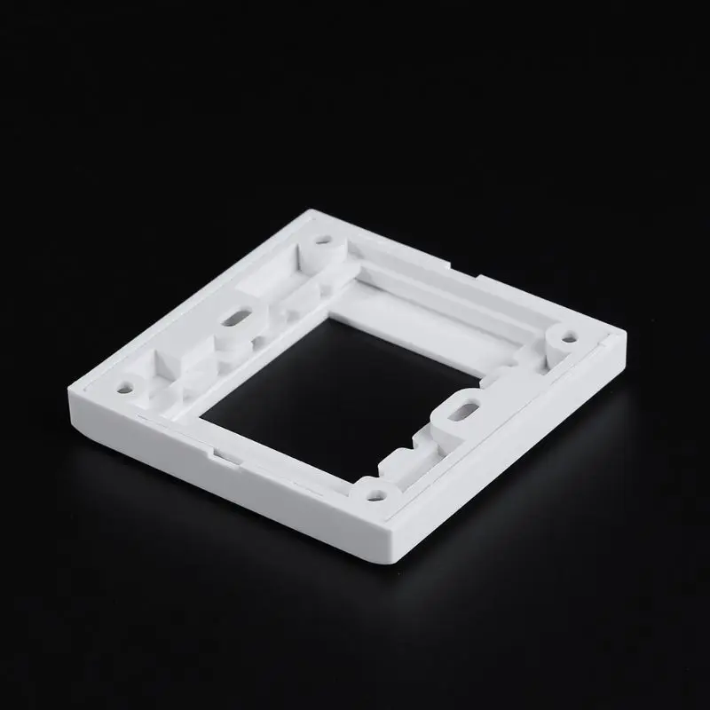 

White Flame Retardant PC Blank Switch Panel Empty Wall Outlet Faceplate for 2 Slots Socket Home Office Decor Tools