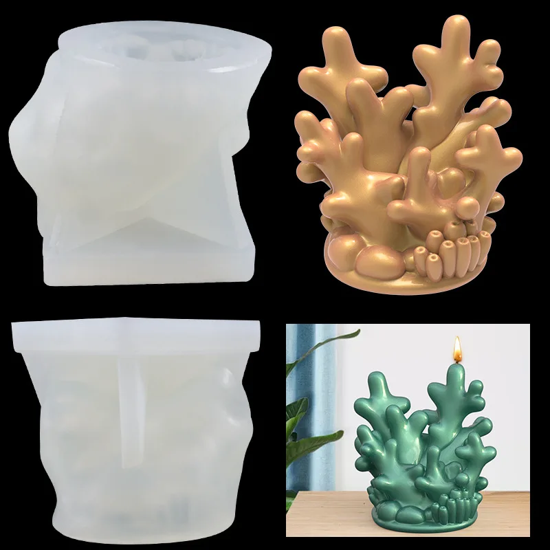

Diy Handicraft Coral Mold Silicone Candle Mold Decoration Plaster Three-Dimensional Coral Candle Resin Mold