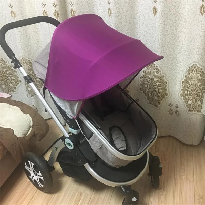 Детская коляска с солнцезащитным козырьком, солнцезащитный козырек, чехол для коляски, аксессуары для коляски, автомобильное кресло, коляска, кепка, Солнцезащитный капюшон - Цвет: Purple Awnings