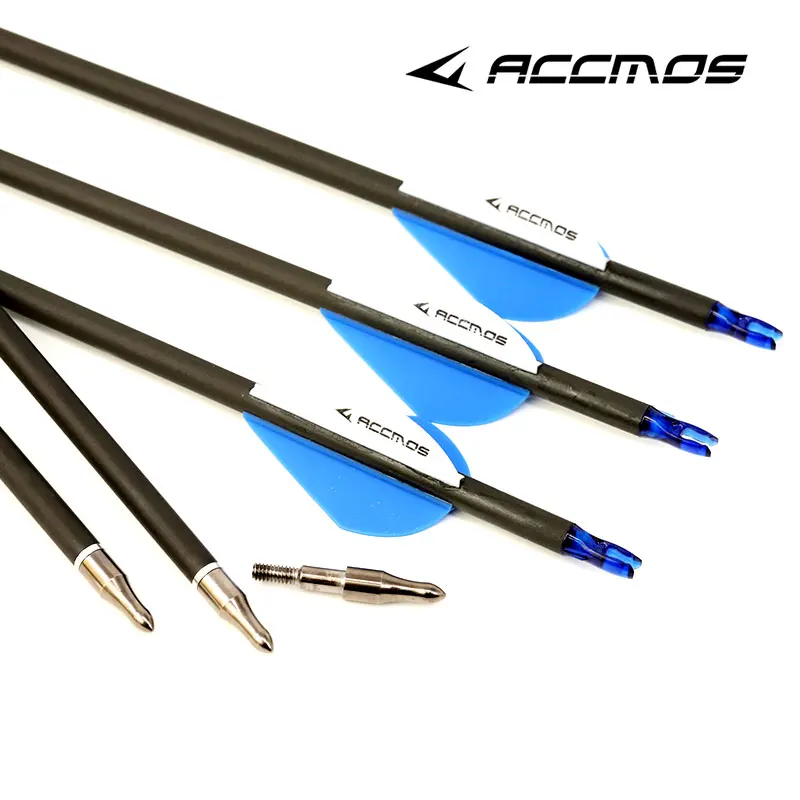 Hottest Pure Carbon Arrow Spine 350 400 500 600 Id 6.2mm Archery Golden