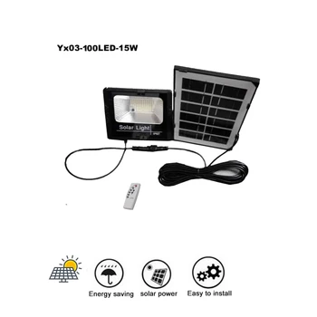 

solar light lamp floodlight LED Power Garden Outdoor Waterproof Energy Saving Wall Yard Lamps indoor remote timer split cable sp