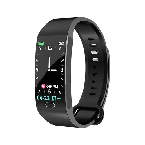 RD11 цветной экран умный Браслет пульсометр кровяное давление монитор сна Bluetooth IP67 спортивный фитнес-трекер часы IOS Android - Цвет: Черный