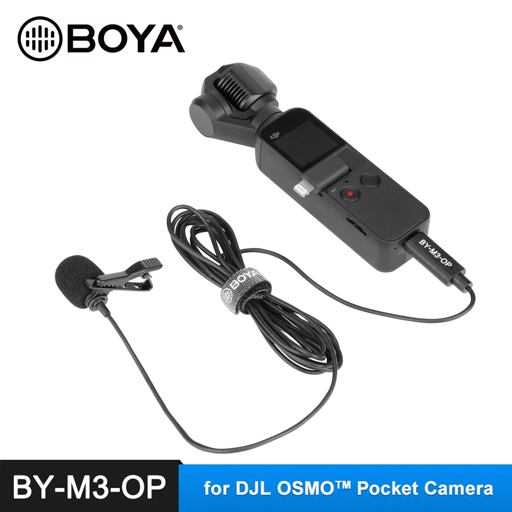 Нагрудный микрофон BOYA BY-M3-OP Lavalier всенаправленный USB Type-C для карманной камеры DJI OSMO