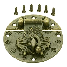 1 pc Vintage  Jewelry Box Lock Catch  casts Décor Latches wine box Buckle Clasp Furniture fittings Hardware 58mm
