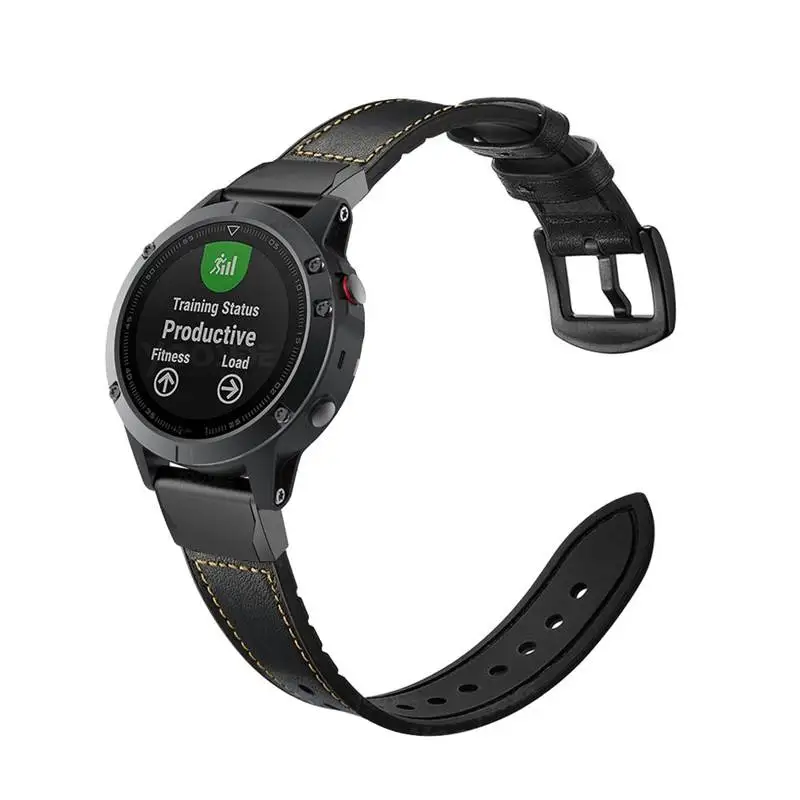 Роскошный кожаный ремешок Fenix 6 22 мм для часов Quick Fit, ремешок для Garmin Fenix 5/5 Plus/Forerunner 935/Approach S60/Quatix 5