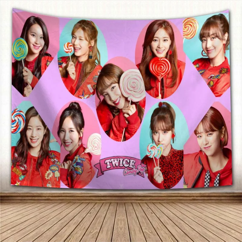 Kpop Twice Wall Tapestry Home Decoration Wall Carpet Rectangular Modern Printing Fabric Yoga Mat Blanket Tapestry New Tapestry Aliexpress