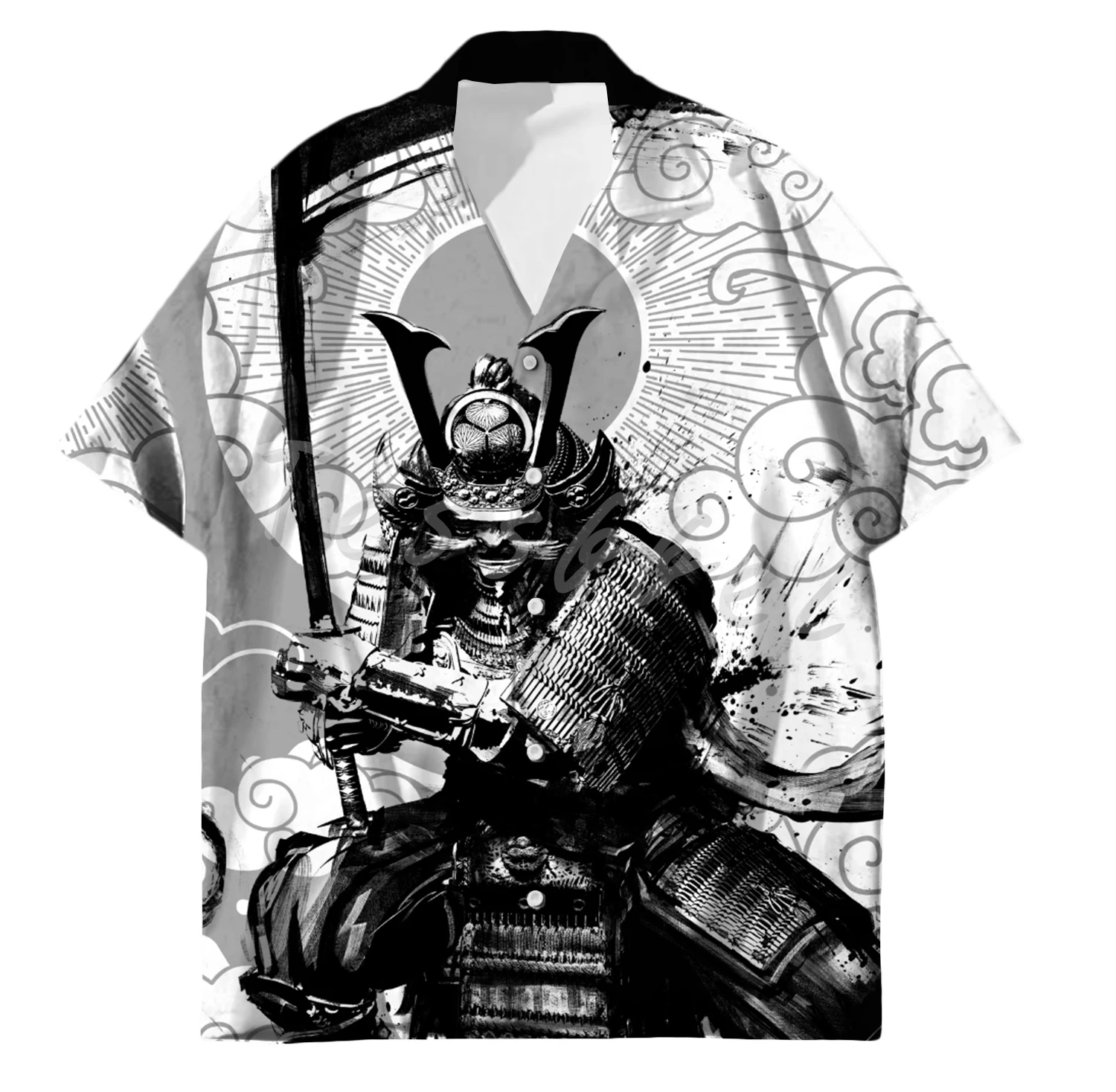 Tessffel Newest Samurai Japan 3D Print Summer Men’s Hawaiian Shirts Fashion Harajuku Tattoo Casual Oversize Streetwear S41