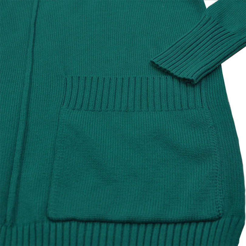 MVGIRLRU для женщин осень вязаный комплект из двух предметов средней длины на подкладке с разрезом карманы свитер+ брюки костюмы