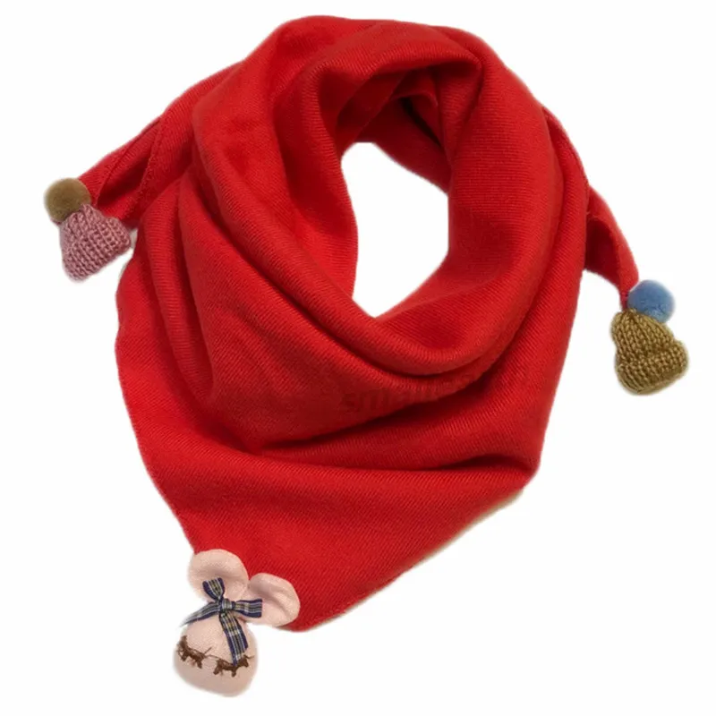 Детские шарфы, осенне-зимний детский шарф из хлопка и льна, однотонный шарф с круглым вырезом для мальчиков и девочек, новые модные шарфы для детей - Цвет: B7