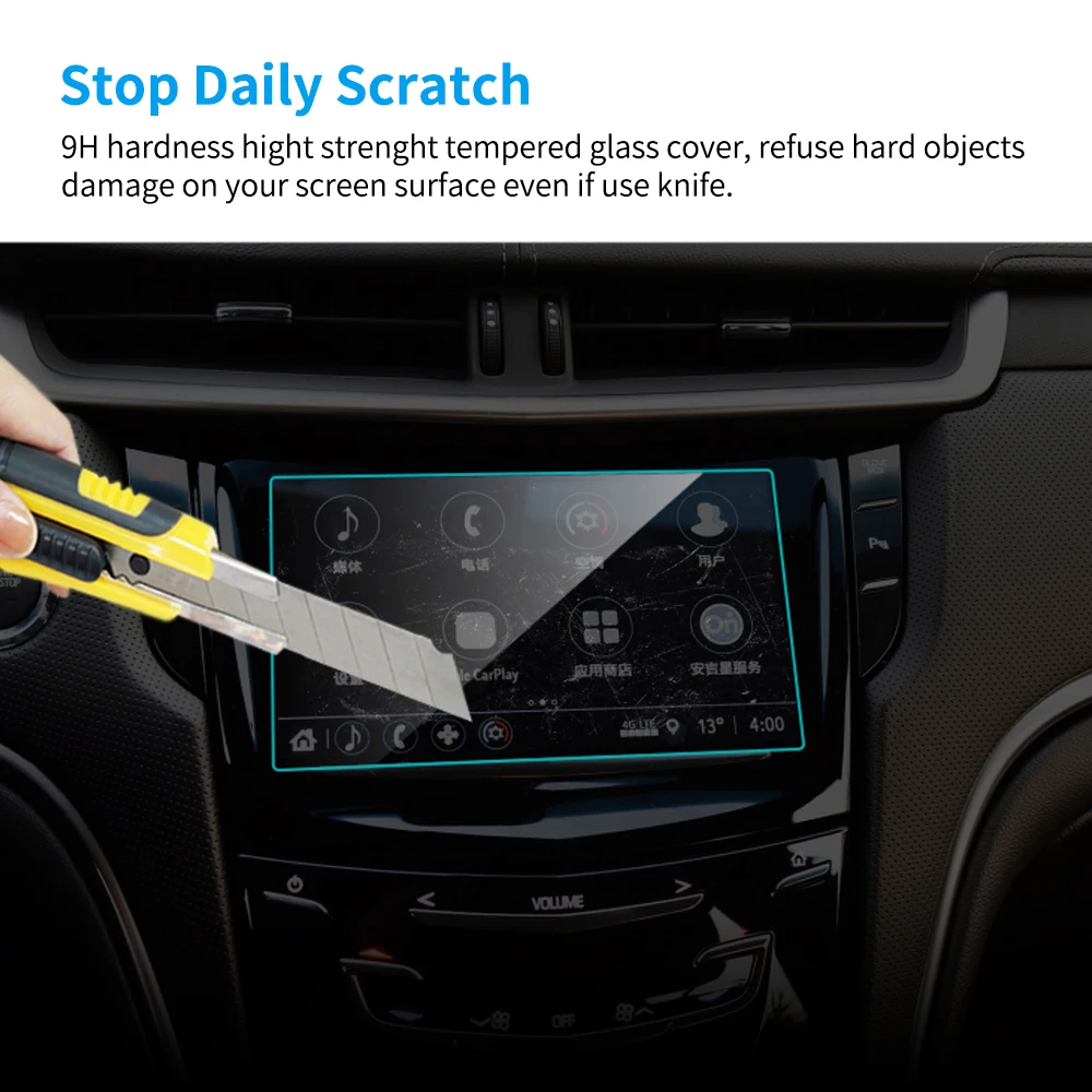 8 дюймов Автомобильный gps навигатор экран протектор для Cadillac XTS интерьер закаленное стекло экран защитная пленка авто аксессуары