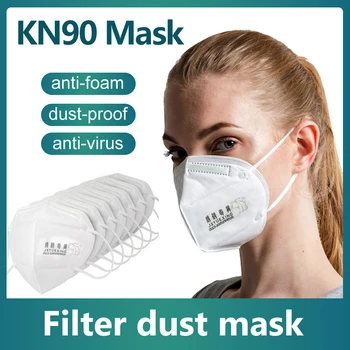

JINXIU 10 PCS Masks Dustproof Anti-fog Breathable Face Mouth Masks 95% Filtration Masks Safety Respirator Reusable Fast Shipping
