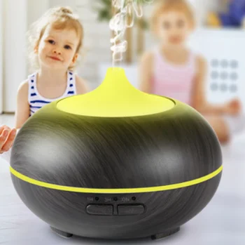 

150ml Aroma Diffuser Aromatherapy Wood Grain Essential Oil Diffuser Ultrasonic Cool Mist Humidifier for Office deep wood grain